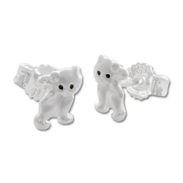 Ohrstecker|Silber Ohrstecker|Elfen Schmuck Ohrstecker mit Kätzchen 925 Silber