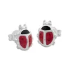 Ohrstecker|Silber Ohrstecker|Elfen Schmuck Ohrstecker mit Marienkäfern 925 Silber