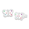 Ohrstecker|Silber Ohrstecker|Elfen Schmuck Ohrstecker Schmetterlinge weiß mit bunten Punkten 925 Silber