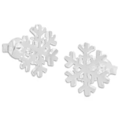 Ohrstecker|Silber Ohrstecker|Elfen Schmuck Ohrstecker Schneeflocke mattiert 10 x 11 mm 925 Silber
