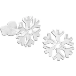 Ohrstecker|Ohrstecker|Elfen Schmuck Ohrstecker Schneeflocke mit weißem Zirkonia Stein 925 Silber