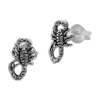 Ohrstecker|Ohrstecker|Elfen Schmuck Ohrstecker Skorpion geschwärzt 925 Silber