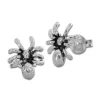 Ohrstecker|Ohrstecker|Elfen Schmuck Ohrstecker Spinne geschwärzt 925 Silber