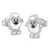 Ohrstecker|Silber Ohrstecker|Elfen Schmuck Ohrstecker weißes Schäfchen 925 Silber