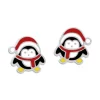 Ohrstecker|Silber Ohrstecker|Elfen Schmuck Ohrstecker Weihnachtspinguin 925 Silber