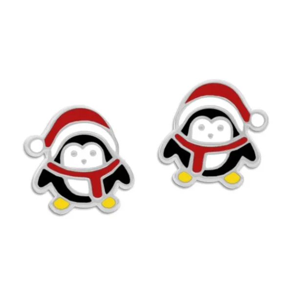 Ohrstecker|Silber Ohrstecker|Elfen Schmuck Ohrstecker Weihnachtspinguin 925 Silber