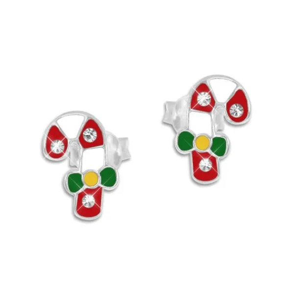 Ohrstecker|Silber Ohrstecker|Elfen Schmuck Ohrstecker Zuckerstangen mit Strass Steinen 925 Silber