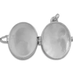 Anhänger Für Damen|Edelstein Anhänger In Silber|Elfen Schmuck Onyx Anhänger zum Öffnen oval 925 Silber