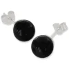 Ohrstecker|Edelstein Ohrringe|Elfen Schmuck Onyx Ohrstecker 8 mm 925 Silber