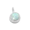 Anhänger Für Damen|Silber Anhänger|Elfen Schmuck Opal Anhänger rund 8 mm 925 Silber