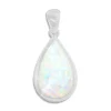Anhänger Für Damen|Silber Anhänger|Elfen Schmuck Opal Anhänger Tropfen groß 925 Silber