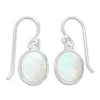 Ohrhänger|Silber Ohrhänger|Elfen Schmuck Opal Ohrringe Ohrhaken mit ovalen Steinen 925 Silber