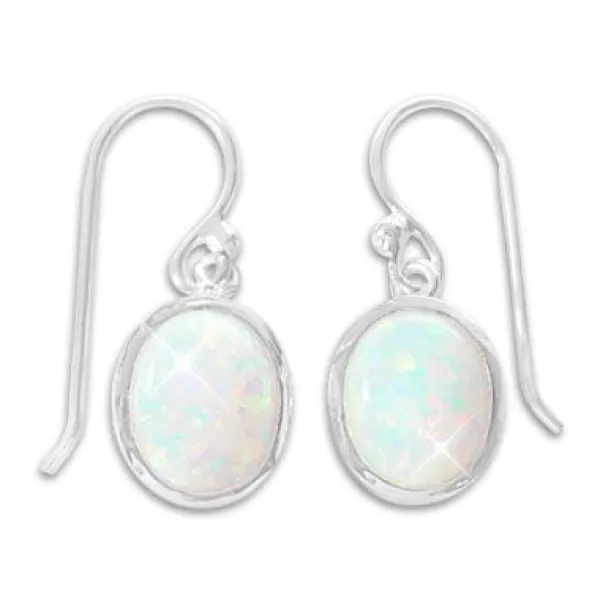 Ohrhänger|Silber Ohrhänger|Elfen Schmuck Opal Ohrringe Ohrhaken mit ovalen Steinen 925 Silber
