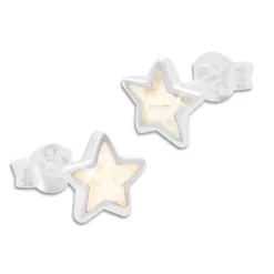 Ohrstecker|Silber Ohrstecker|Elfen Schmuck Opal Ohrstecker Stern 925 Silber