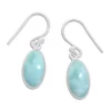 Ohrhänger|Edelstein Ohrringe|Elfen Schmuck Ovale Larimar Ohrringe Ohrhänger 925 Silber
