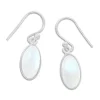 Ohrhänger|Edelstein Ohrringe|Elfen Schmuck Ovale Mondstein Ohrringe Ohrhänger 925 Silber