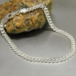 Herrenarmbänder|Damenarmbänder|Elfen Schmuck Panzerarmband 925 Silber 4 mm 19 cm
