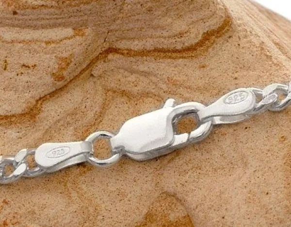 Herrenketten|Damenketten|Elfen Schmuck Panzerkette 925 Silber 3 mm 55 cm
