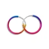 Creolen|Silber Creolen|Elfen Schmuck Regenbogen Creolen 16 mm 925 Silber