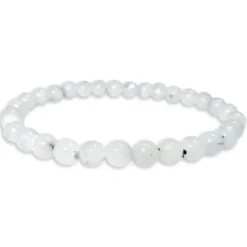Damenarmbänder|Kugelarmbänder|Elfen Schmuck Regenbogen Mondstein Kugel Armband 6 mm 19 cm