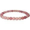 Damenarmbänder|Kugelarmbänder|Elfen Schmuck Rhodonit hell Kugel Armband 6 mm 19 cm
