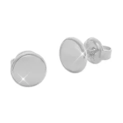 Ohrstecker|Ohrstecker|Elfen Schmuck Runde leichte Edelstahl Ohrstecker glänzend 8 mm