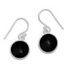 Ohrhänger|Edelstein Ohrringe|Elfen Schmuck Runde Onyx Ohrringe Ohrhänger 24 x 10 mm 925 Silber