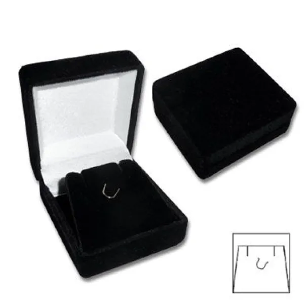 Anhänger Etuis|Ohrring Etuis|Elfen Schmuck Samtetui für Ohrringe und Anhänger schwarz