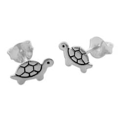 Ohrstecker|Silber Ohrstecker|Elfen Schmuck Schildkröten Kinder Ohrstecker 925 Silber