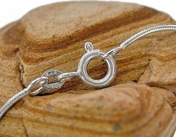 Kinderketten|Damenketten|Elfen Schmuck Schlangenkette 925 Silber 0,9 mm 40 cm