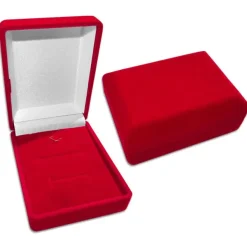 Ring Etuis|Anhänger Etuis|Elfen Schmuck Schmucketui Samt rot für Kette Ohrringe Anhänger Ring