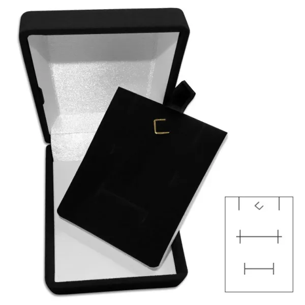 Ring Etuis|Anhänger Etuis|Elfen Schmuck Schmucketui Samt schwarz für Kette Ohrringe Anhänger Ring
