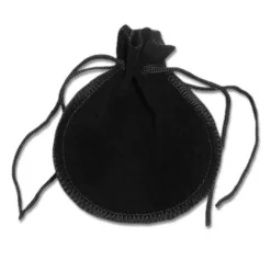 Schmuckbeutel|Elfen Schmuck Schmucksäckchen schwarz Velours klein