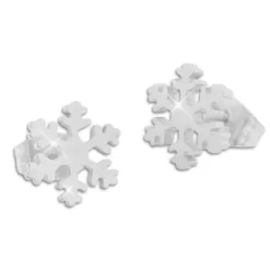 Ohrstecker|Ohrstecker|Elfen Schmuck Schneeflocken Ohrringe 10 mm Edelstahl
