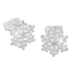 Ohrstecker|Silber Ohrstecker|Elfen Schmuck Schneeflocken Ohrstecker glänzend 925 Silber