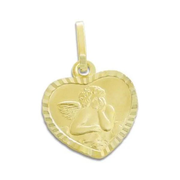 Anhänger Für Kinder|Elfen Schmuck Schutzengel Anhänger Herz 333 Gold