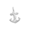 Anhänger Für Damen|Silber Anhänger|Elfen Schmuck Silberschmuck Anhänger kleiner Anker mit Seil 925 Silber