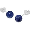Ohrstecker|Edelstein Ohrringe|Elfen Schmuck Sodalith Ohrstecker 6 mm 925 Silber