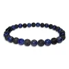 Damenarmbänder|Kugelarmbänder|Elfen Schmuck Sodalith und Lava Kugel Armband 6 mm 19 cm