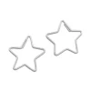 Creolen|Silber Creolen|Elfen Schmuck Stern Creolen 18 mm 925 Silber