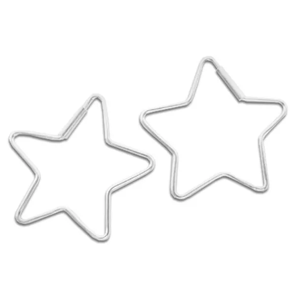 Creolen|Silber Creolen|Elfen Schmuck Stern Creolen 32 mm 925 Silber