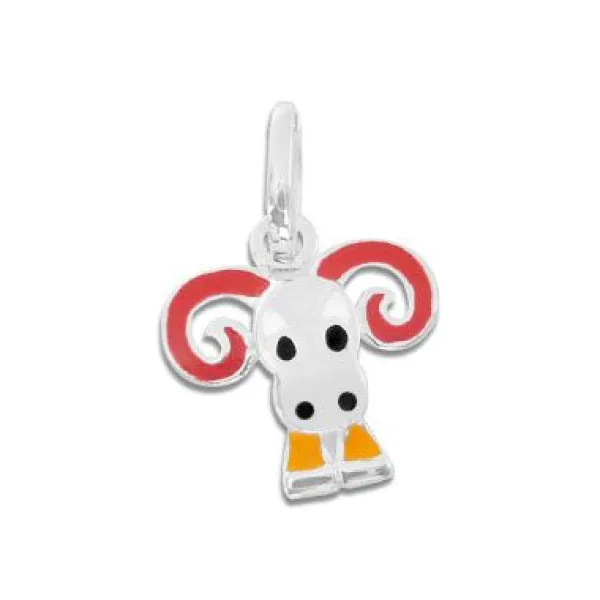 Anhänger Für Kinder|Silber Anhänger|Elfen Schmuck Sternzeichen Anhänger Widder für Kinder 925 Silber