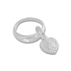 Anhänger Für Kinder|Silber Anhänger|Elfen Schmuck Taufring Anhänger Engel Herz mit Zirkonia 925 Silber