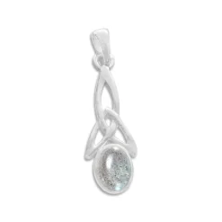 Anhänger Für Damen|Edelstein Anhänger In Silber|Elfen Schmuck Triquetra Anhänger mit Labradorit 925 Silber