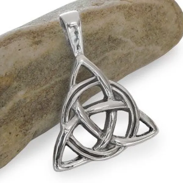 Anhänger Für Herren|Anhänger Für Damen|Elfen Schmuck Triquetra Knoten Anhänger 925 Silber