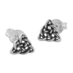 Ohrstecker|Ohrstecker|Elfen Schmuck Triquetra Knoten Ohrringe 925 Silber