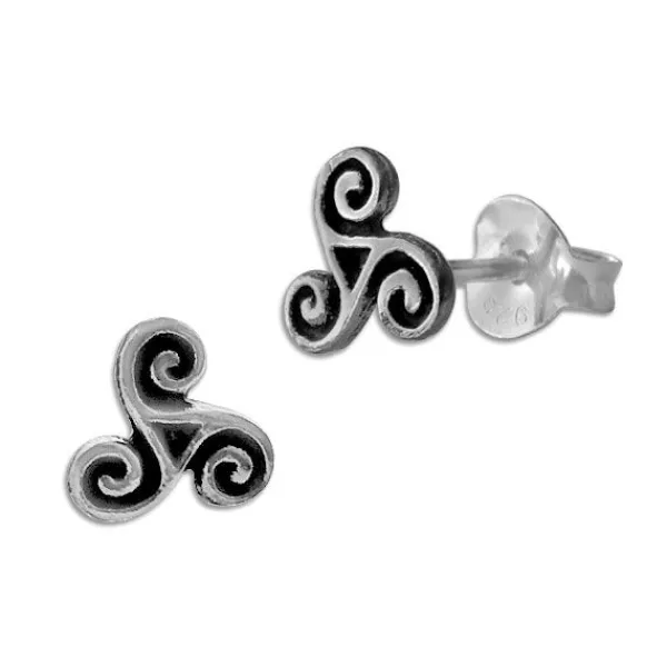 Ohrstecker|Ohrstecker|Elfen Schmuck Triskel Ohrstecker Ohrringe 7 x 7 mm 925 Silber