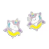 Ohrstecker|Silber Ohrstecker|Elfen Schmuck Träumendes Einhorn Ohrstecker auf Stern 925 Silber