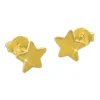 Ohrstecker|Ohrstecker|Elfen Schmuck Vergoldete Ohrstecker mit Sternen 7 mm 925 Silber